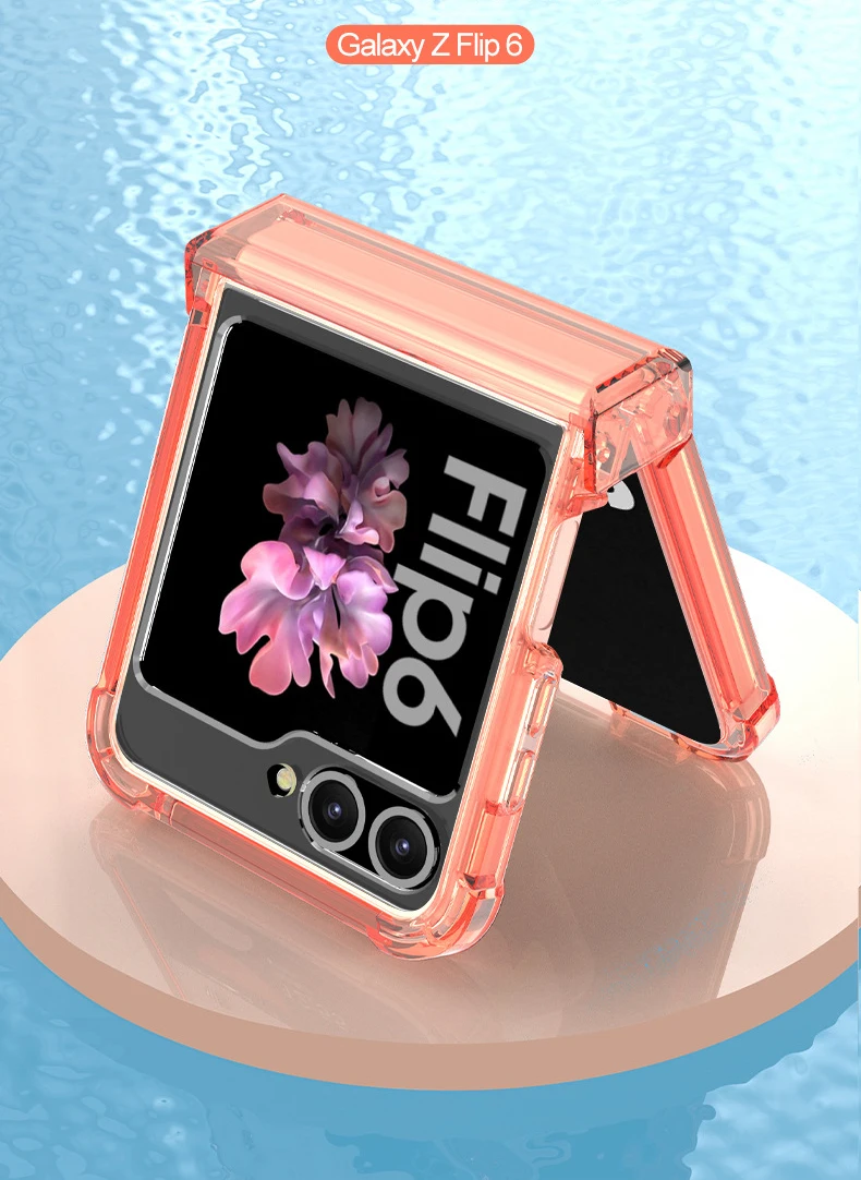 Transparent Case with Hinge Protection For Samsung Galaxy Z Flip 6 - onlinemegasale.com