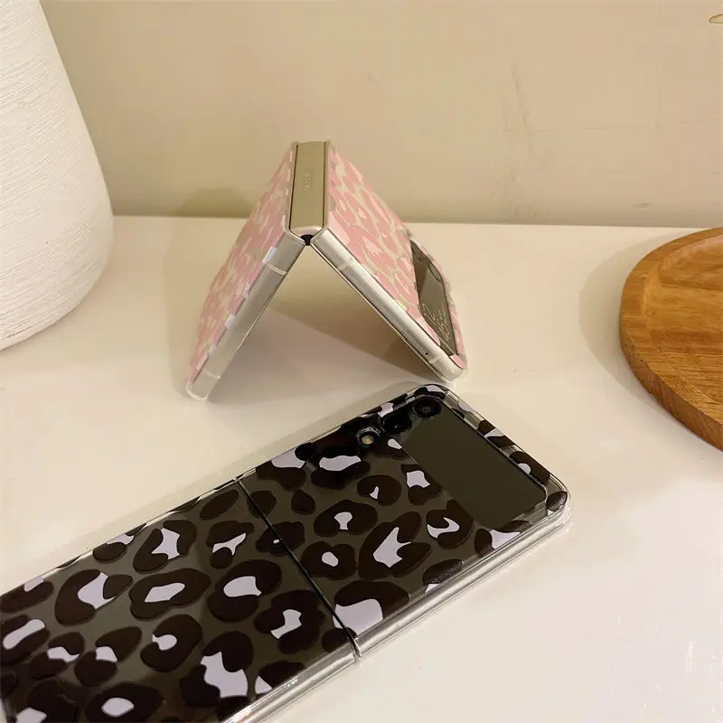Pink Leopard Luxury Phone Case for Samsung Galaxy Z - onlinemegasale.com