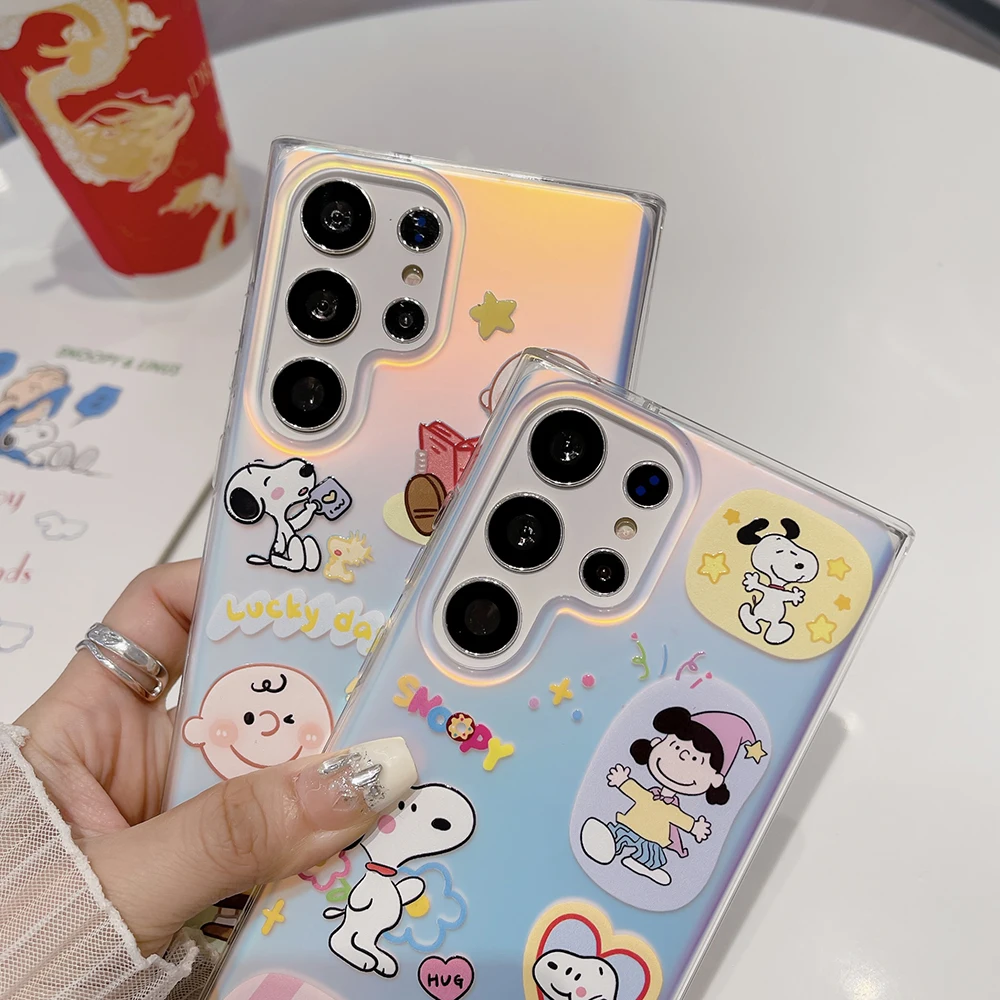 Cute Snoopy Charlie Brown Peanuts Case For Samsung Galaxy S Series - onlinemegasale.com