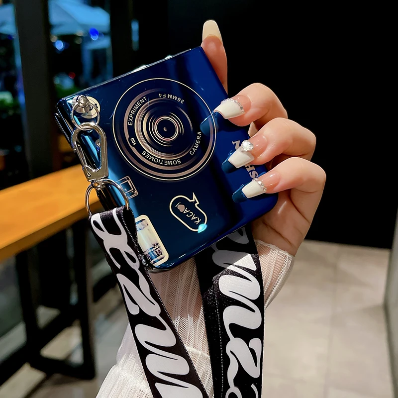 Blu Ray Camera Case With Lanyard For Samsung Galaxy Z Flip 5 - onlinemegasale.com Blu Ray Camera Case With Lanyard For Samsung Galaxy Z Flip 5 - onlinemegasale.com