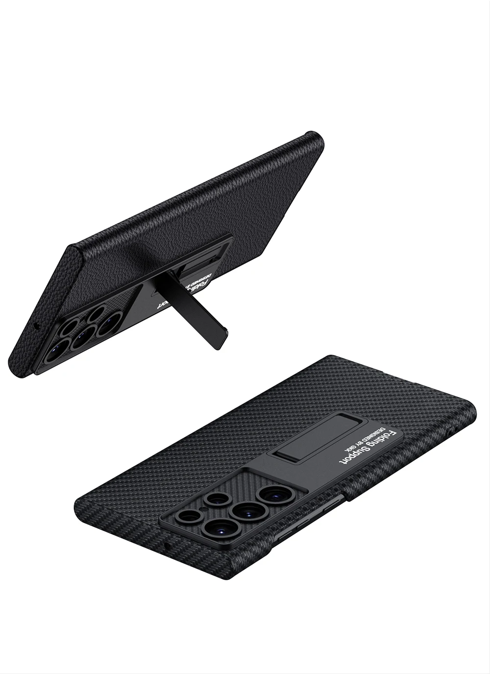 All-included Protection Carbon Texture Case For Galaxy S23 Series - onlinemegasale.com