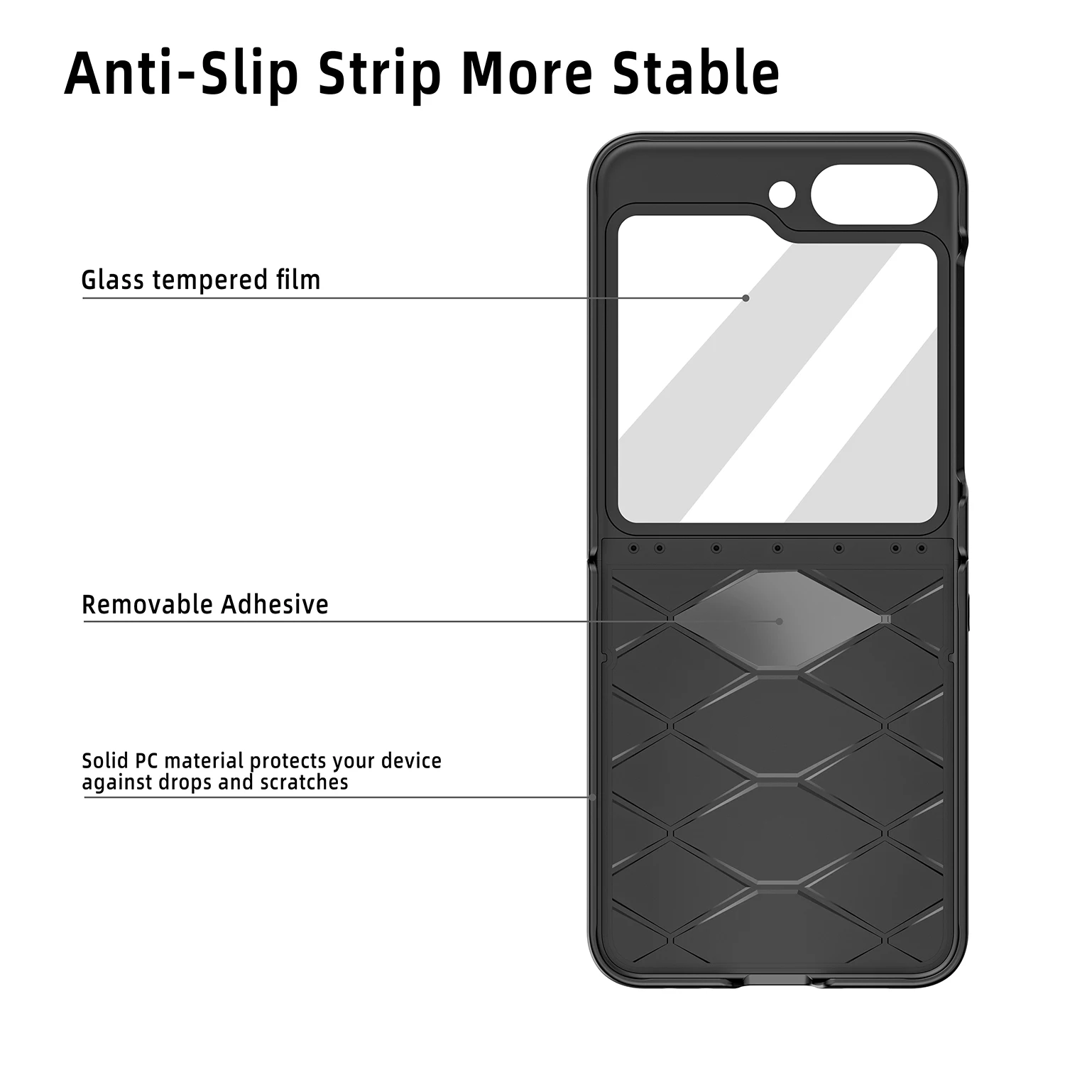 Leather Magsafe Case with Back Screen Protective For Samsung Galaxy Z Flip 5 - onlinemegasale.com