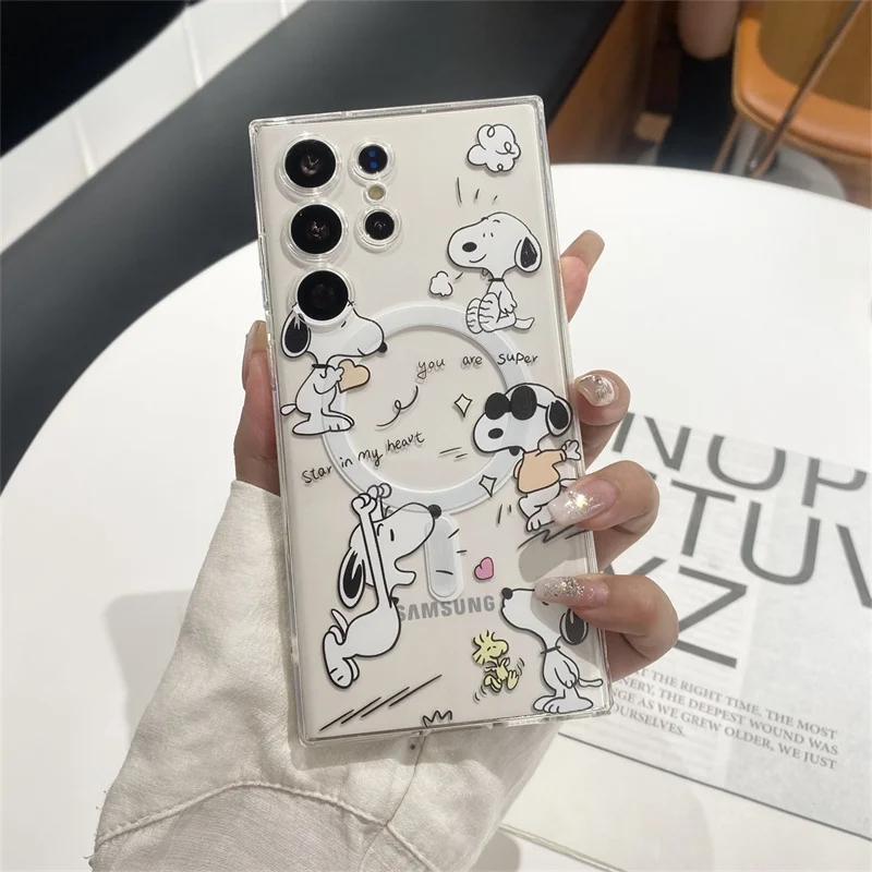 Cute Snoopy Charlie Brown Peanuts Case For Samsung Galaxy S Series - onlinemegasale.com