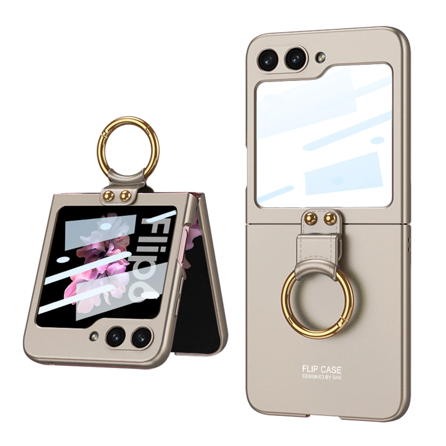 Ultra Thin Case with Ring Holder for Samsung Galaxy Z Flip 6 - onlinemegasale.com