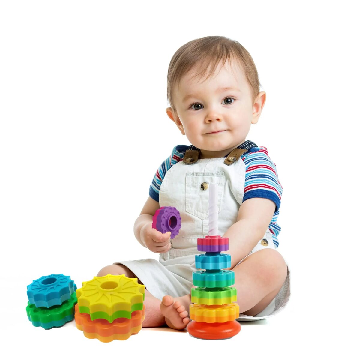 Montessori Rainbow Stacking Tower - Safe & Eco-Friendly Toy - onlinemegasale.com