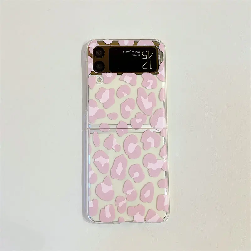 Pink Leopard Luxury Phone Case for Samsung Galaxy Z - onlinemegasale.com