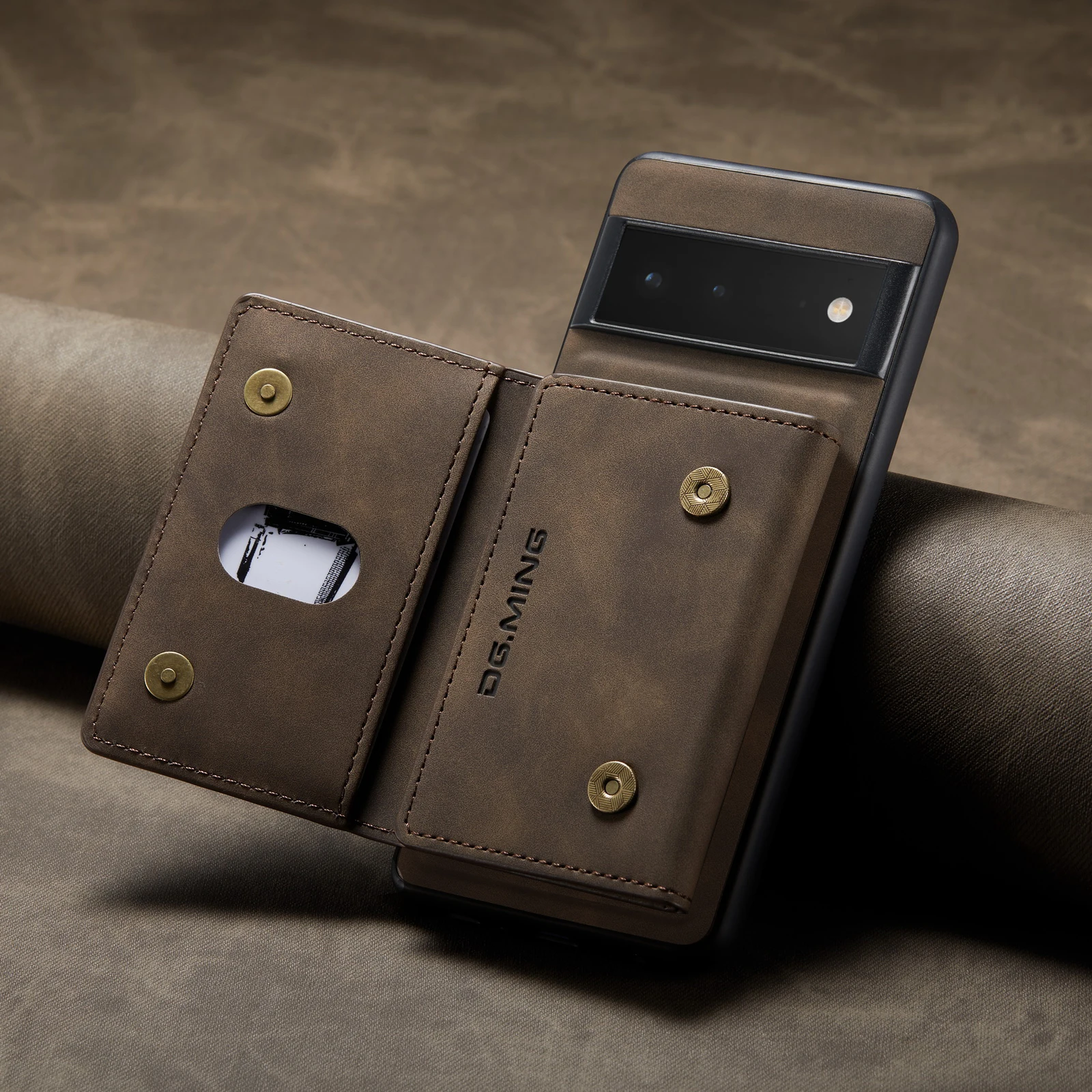 2 in 1 Detachable Leather Wallet Case For Google Pixel Phones - onlinemegasale.com