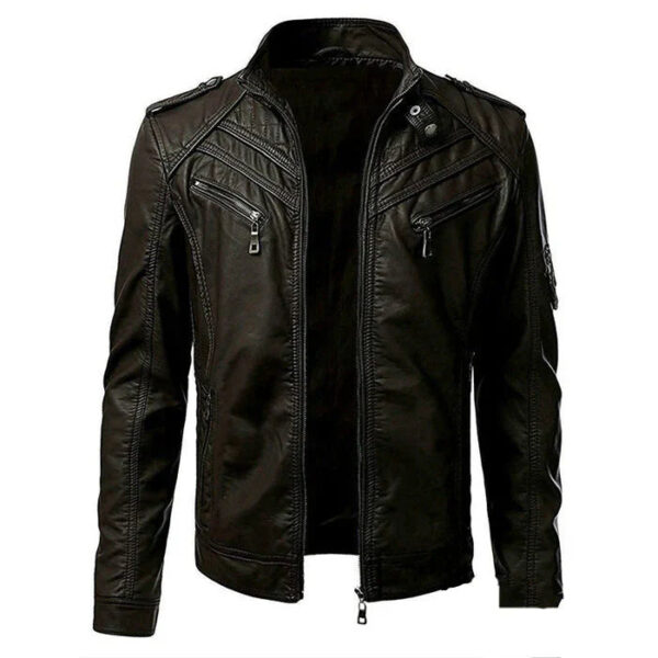 Stylish Men's Biker Jacket with Ample Pocket Space