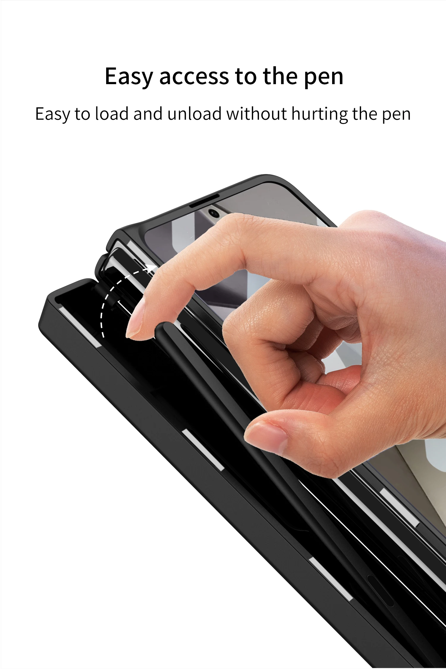 Full Protection Case with Pen Holder & Hinge Protection For Samsung Galaxy Z Fold 6 - onlinemegasale.com