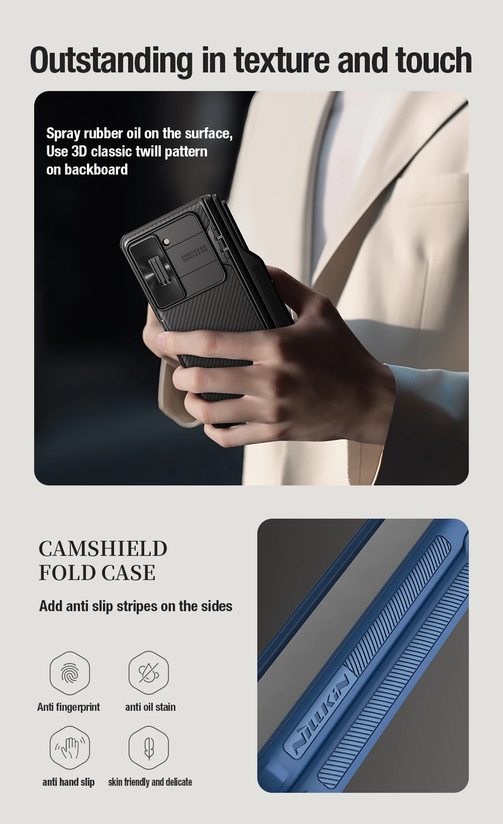 Case with Slide Camera Protector, Kickstand & S-Pen Pocket For Galaxy Z Fold 5 - onlinemegasale.com