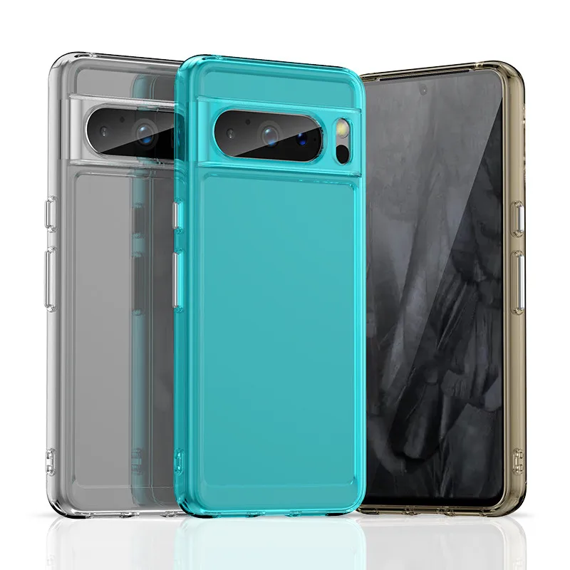 Transparent Shockproof Bumper Case For Google Pixel 8 Series - onlinemegasale.com