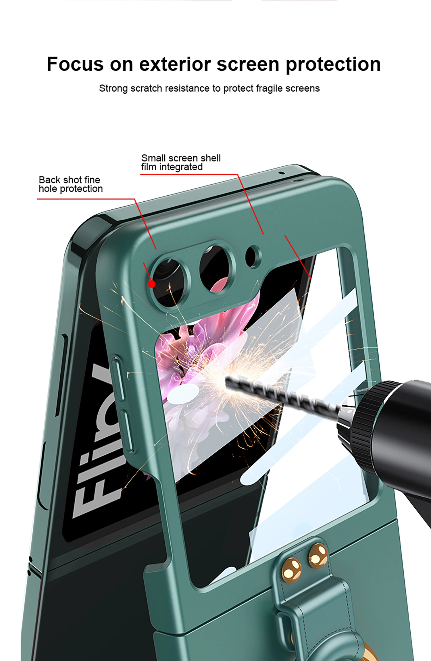 Ultra Thin Case with Ring Holder for Samsung Galaxy Z Flip 6 - onlinemegasale.com