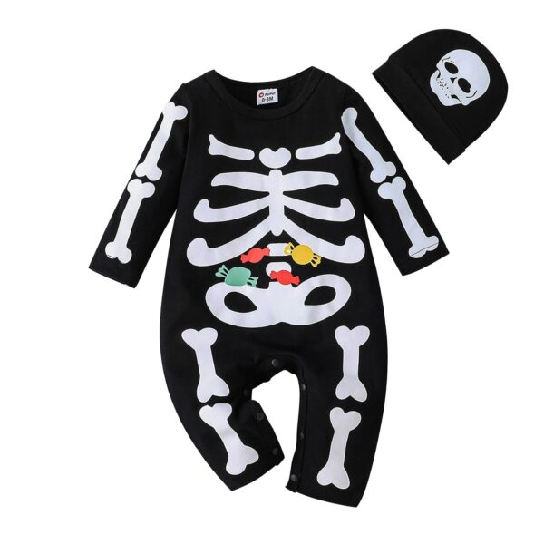 Skeleton Baby/Infant Jumpsuit with Hat