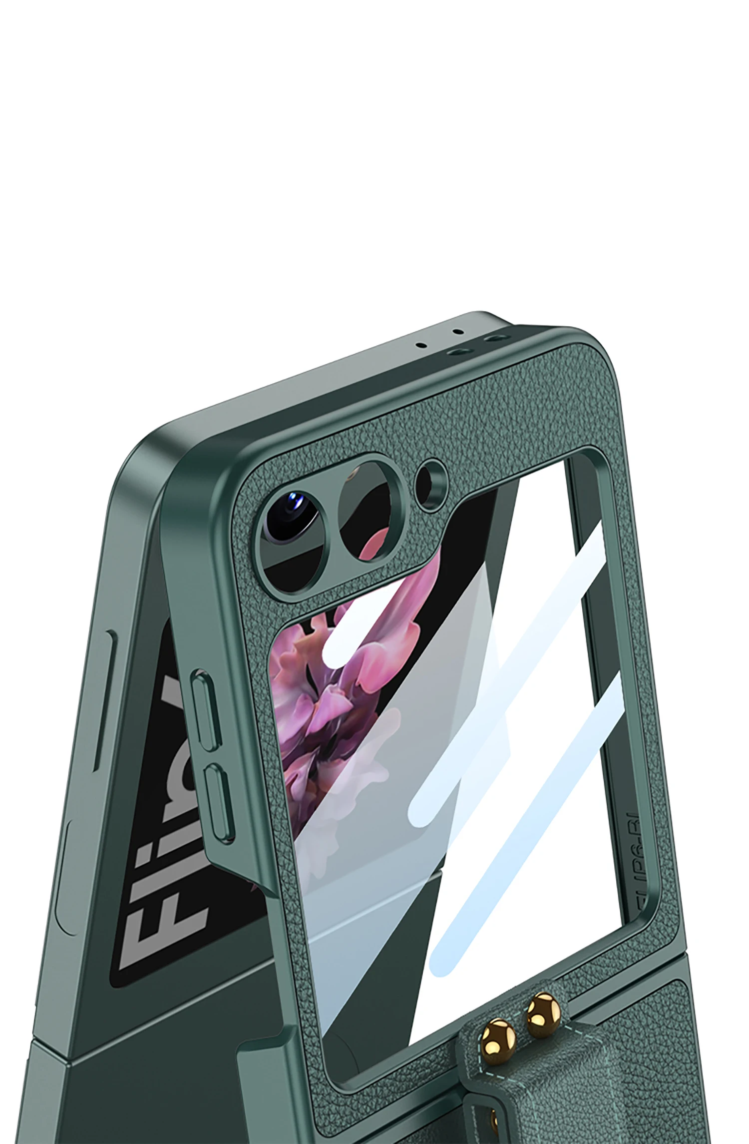 Shockproof Leather Case with Ring Holder for Samsung Galaxy Z Flip 6 - onlinemegasale.com Shockproof Leather Case with Ring Holder for Samsung Galaxy Z Flip 6 - onlinemegasale.com