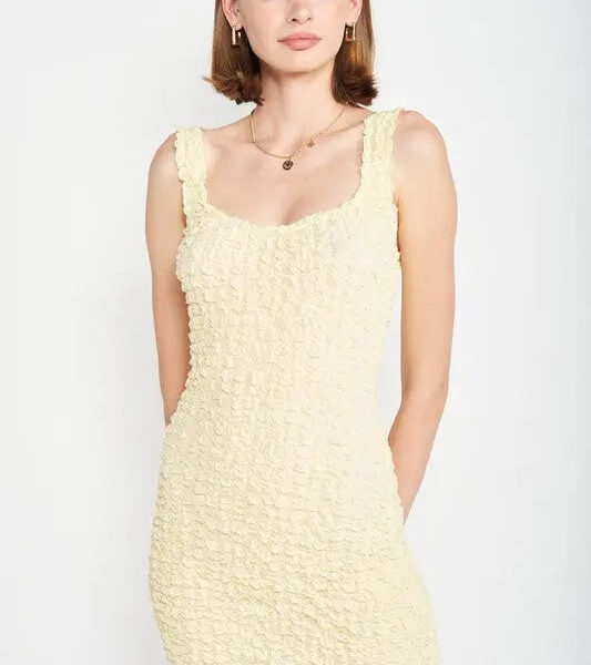 Chic Smocked Open Back Mini Dress