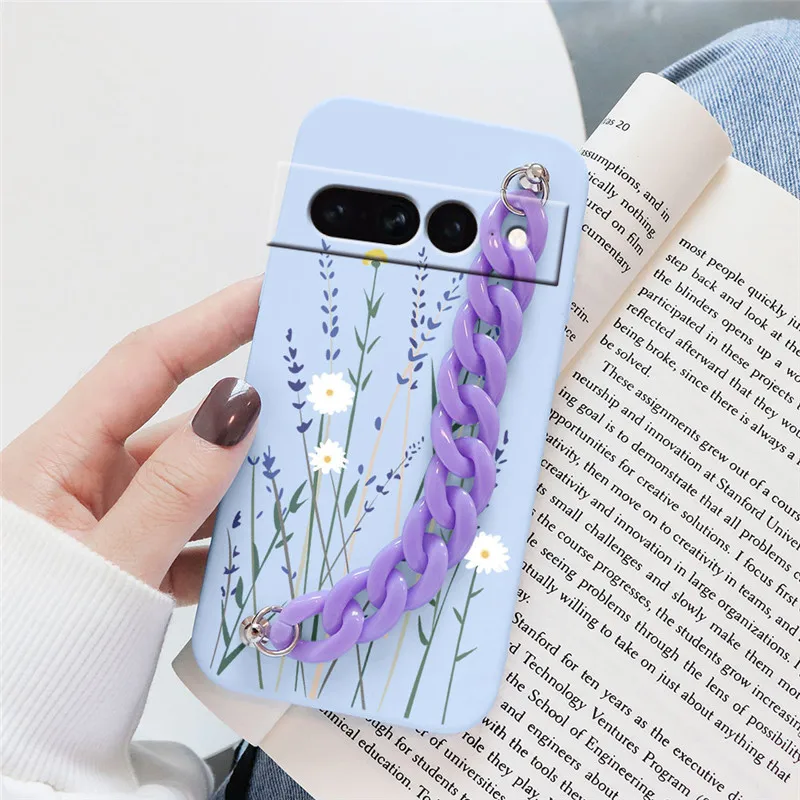 Flowers Silicone Matte Cover For Google Pixel 7 Pro - onlinemegasale.com