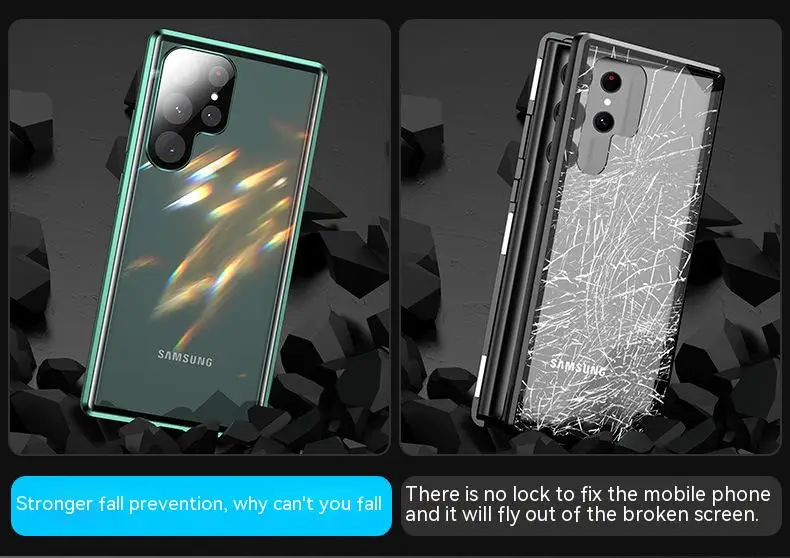 Luxury 360 Magnetic Adsorption Case For Galaxy S23 Series - onlinemegasale.com