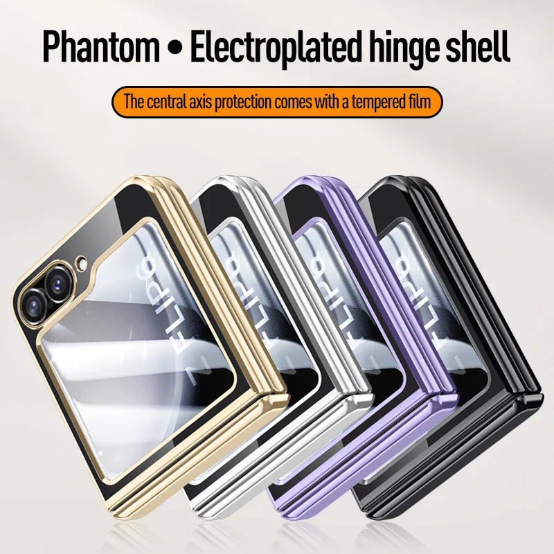 Sa3cff153ea7840b68fd75a13505941681 Transparent Electroplated Case for Samsung Galaxy Z Flip 6 - onlinemegasale.com