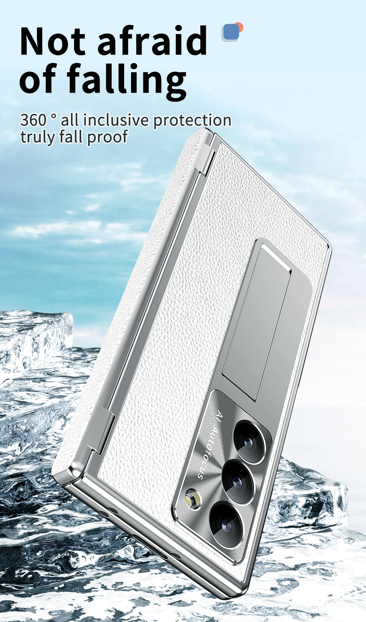 Leather Case with Bracket & Pen Holder For Samsung Galaxy Z Fold Series - onlinemegasale.com