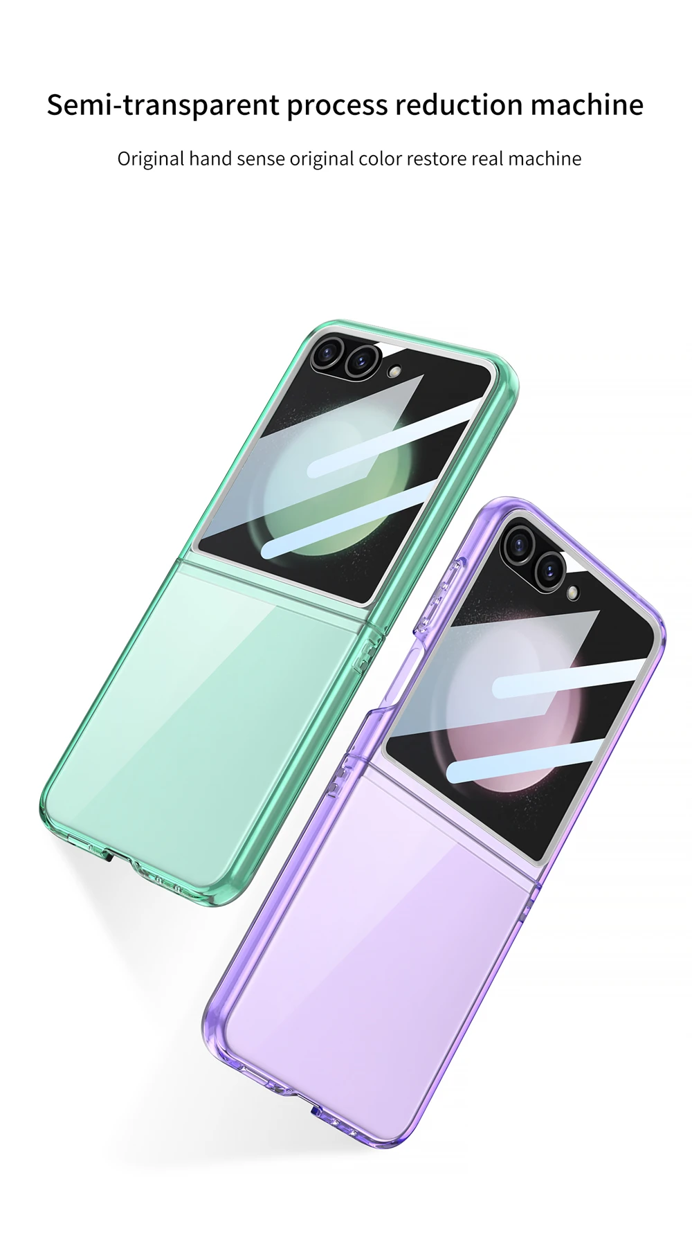 Slim Transparent Case For Samsung Galaxy Z Flip 5 5G - onlinemegasale.com