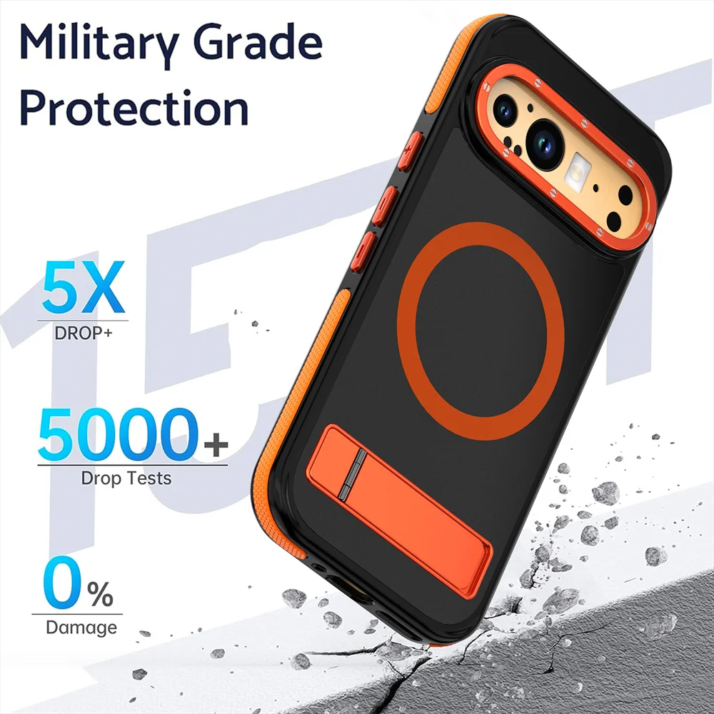 Shockproof Case with Folding Stand For Google Pixel 9 Series - onlinemegasale.com