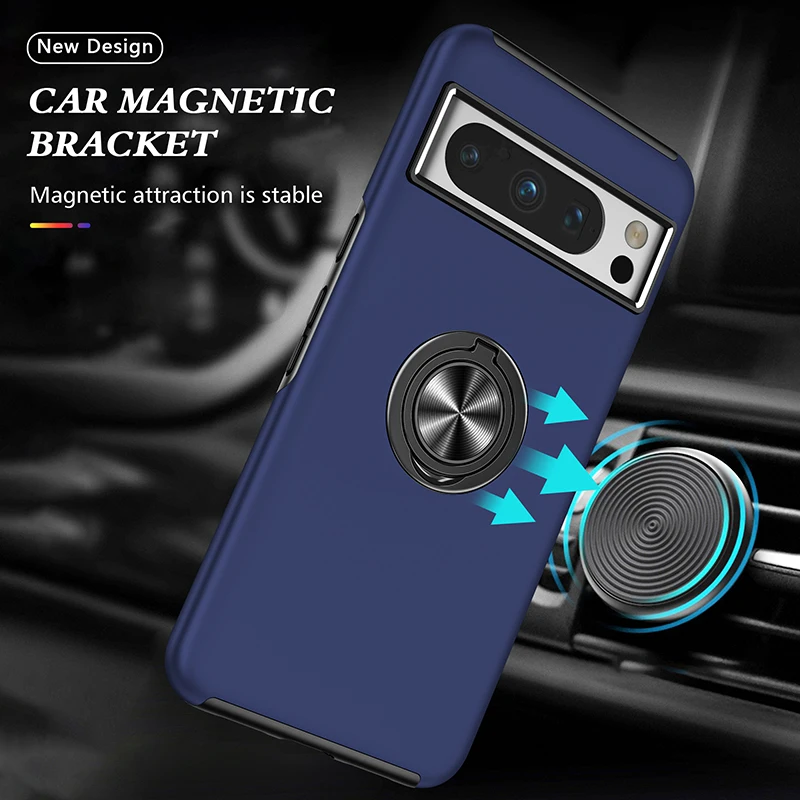 Armor Shockproof Case with Ring Stand For Google Pixel 8 Series - onlinemegasale.com