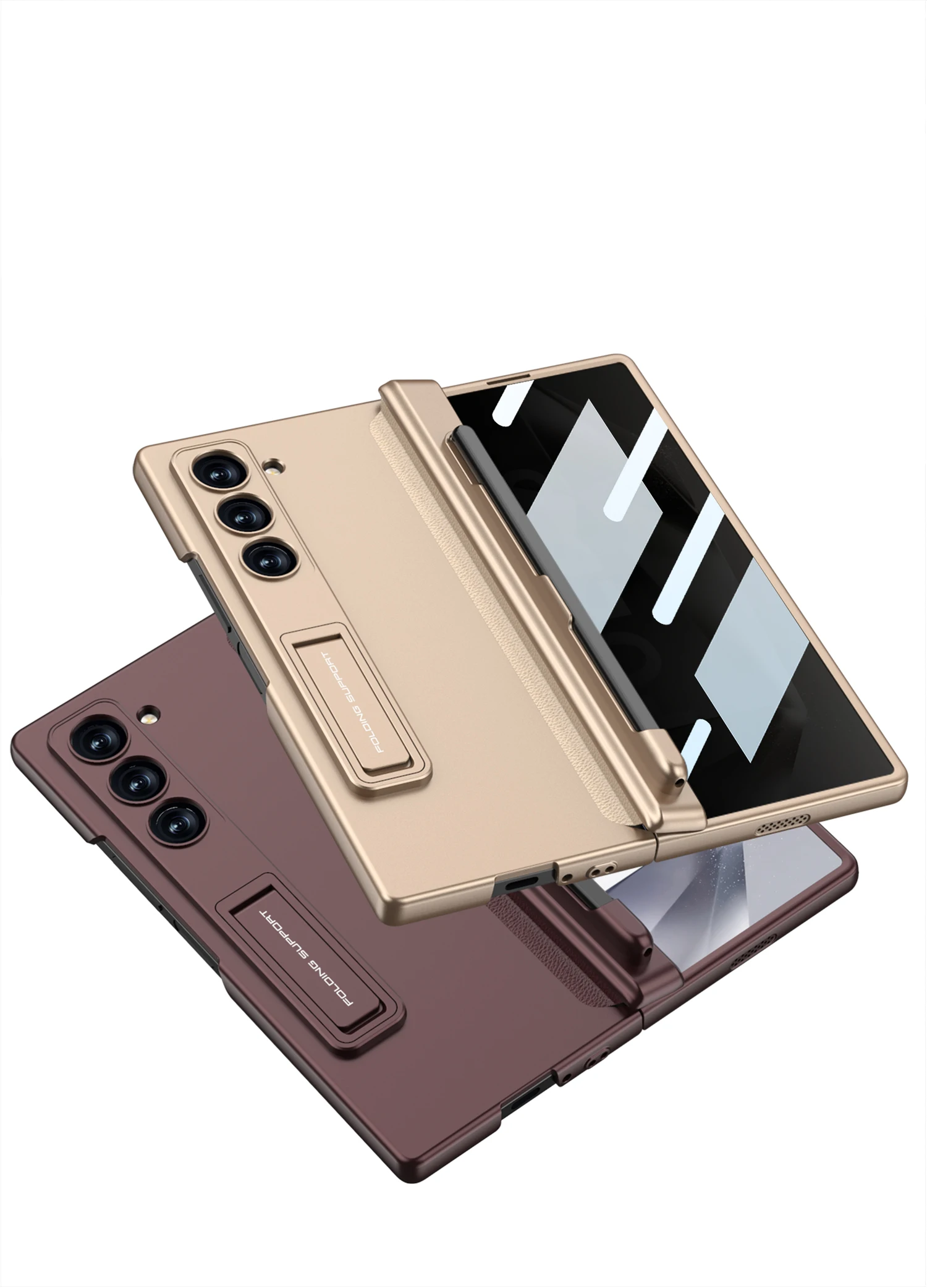 Shockproof Case with Pen Holder & Privacy Screen Protection For Galaxy Z Fold 6 - onlinemegasale.com