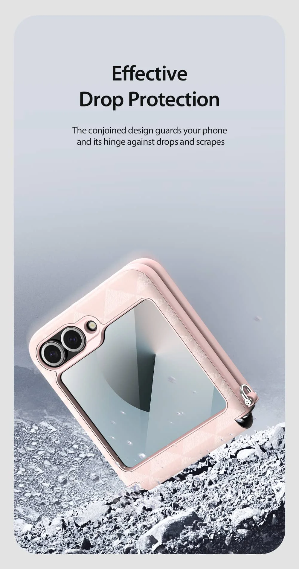 Leather Case with Hinge Protection for Z Flip 6 - onlinemegasale.com