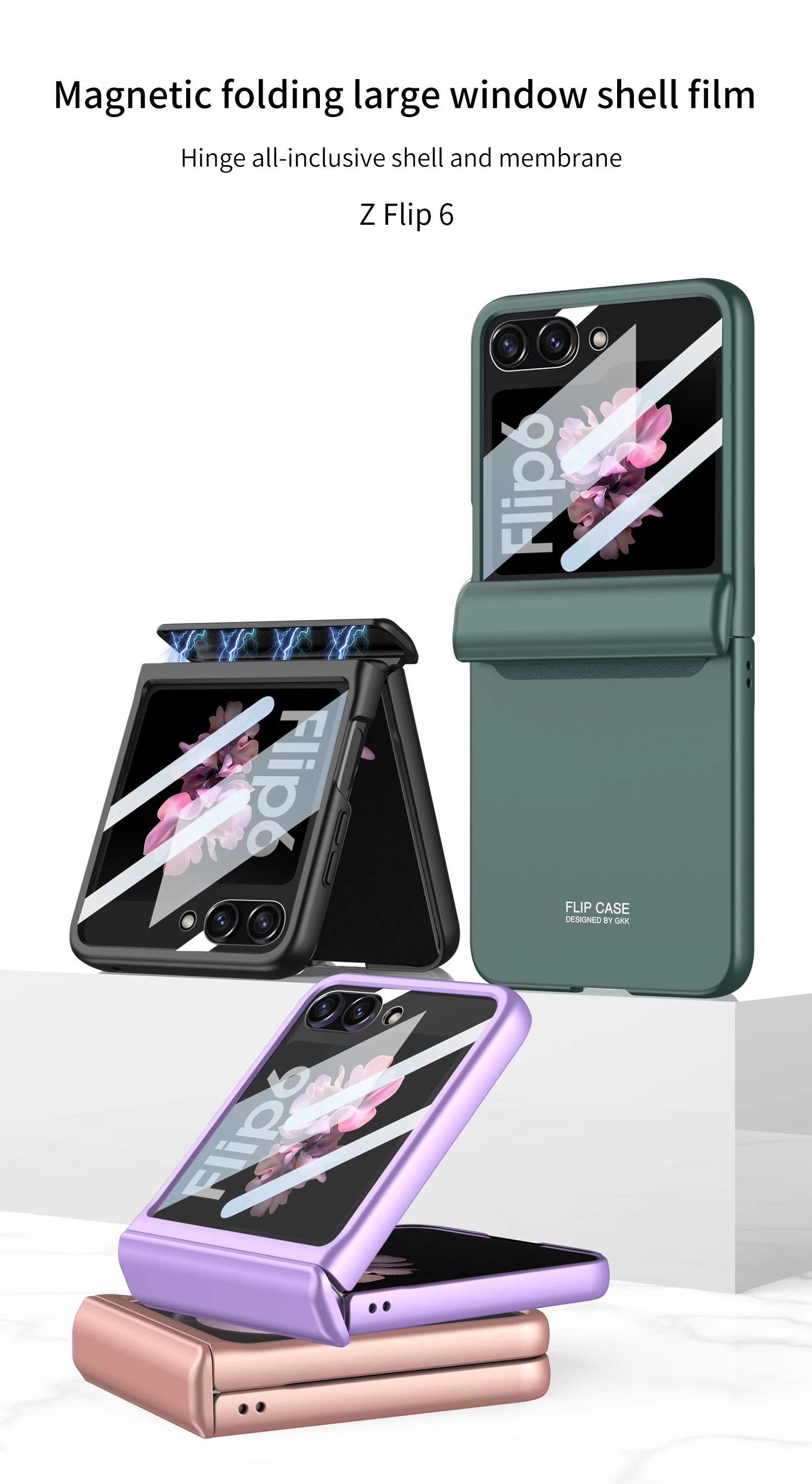 Shockproof Case with Magnetic Hinge Protection for Samsung Galaxy Z Flip 6 - onlinemegasale.com Shockproof Case with Magnetic Hinge Protection for Samsung Galaxy Z Flip 6 - onlinemegasale.com