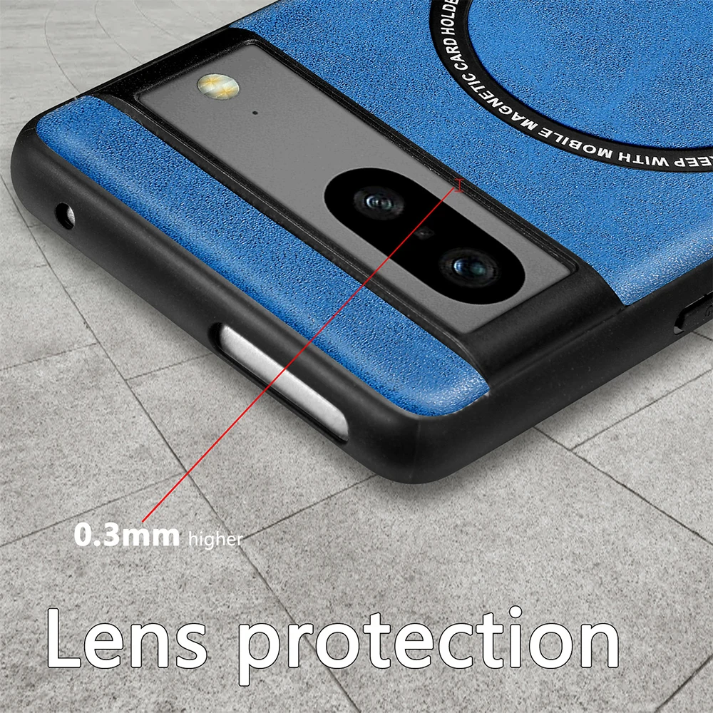 Magnetic Leather Wireless Charging Case For Google Pixel 8 Series - onlinemegasale.com