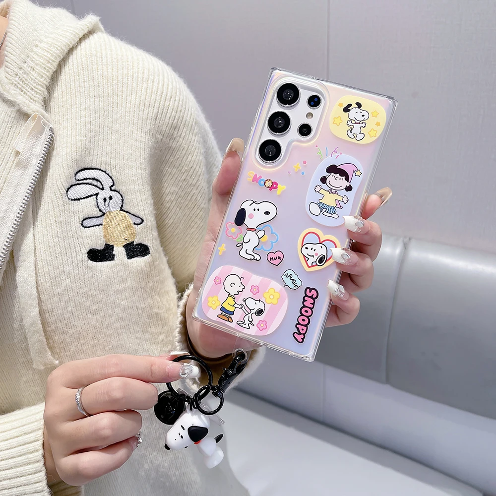 Cute Snoopy Charlie Brown Peanuts Case For Samsung Galaxy S Series - onlinemegasale.com