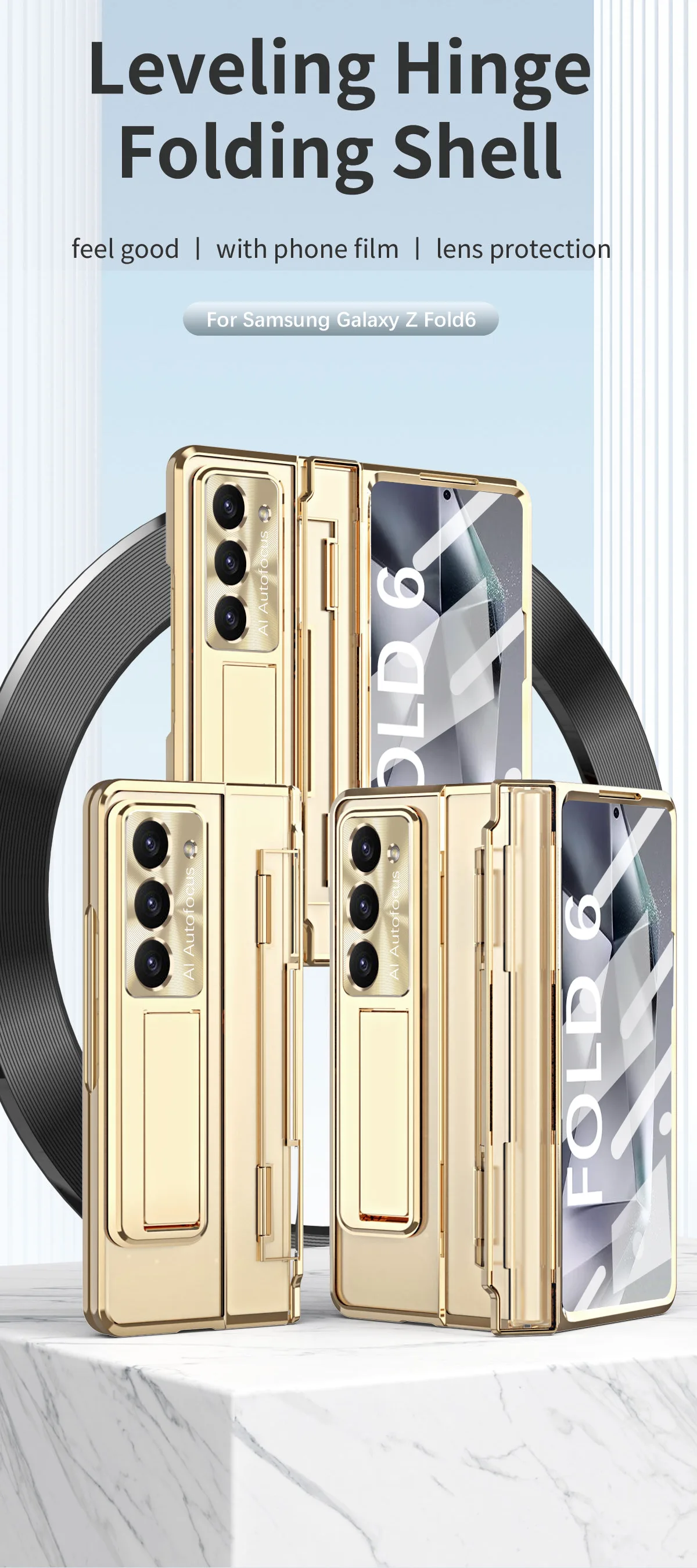 Transparent Case with Bracket For Samsung Galaxy Z Fold Series - onlinemegasale.com