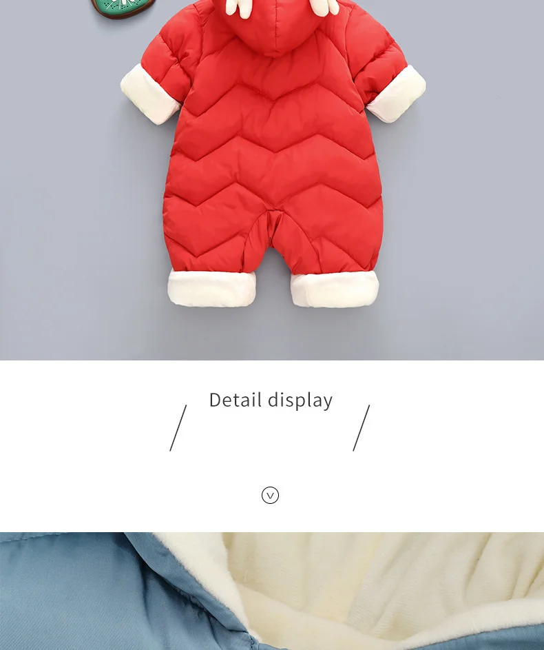 New born Warm Baby coat Winter Hooded mantle Rompers Thick Outfit Jumpsuit Overalls Snowsuit Children Boys Clothing kids clothes - onlinemegasale.com