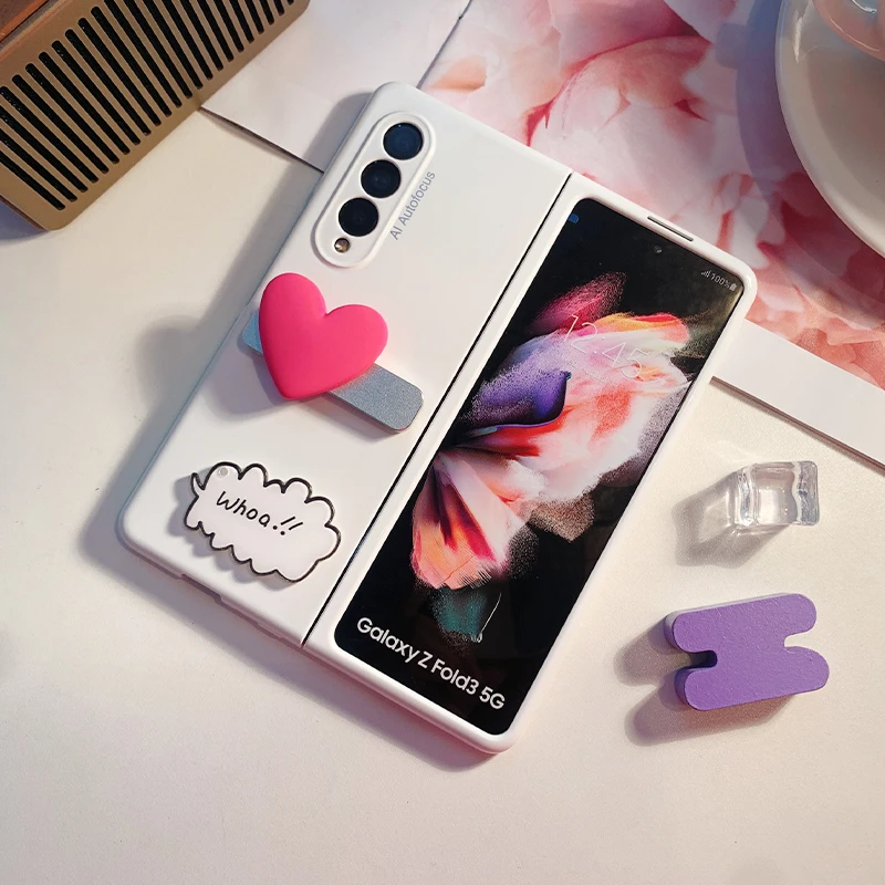 Heart Holder Phone case For Samsung Galaxy Z Fold - onlinemegasale.com