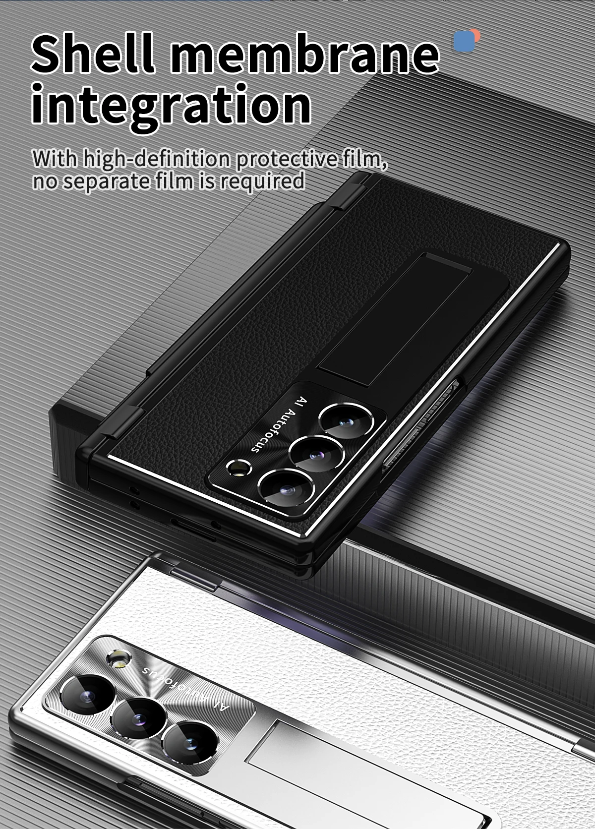 Leather Case with Bracket & Pen Holder For Samsung Galaxy Z Fold Series - onlinemegasale.com