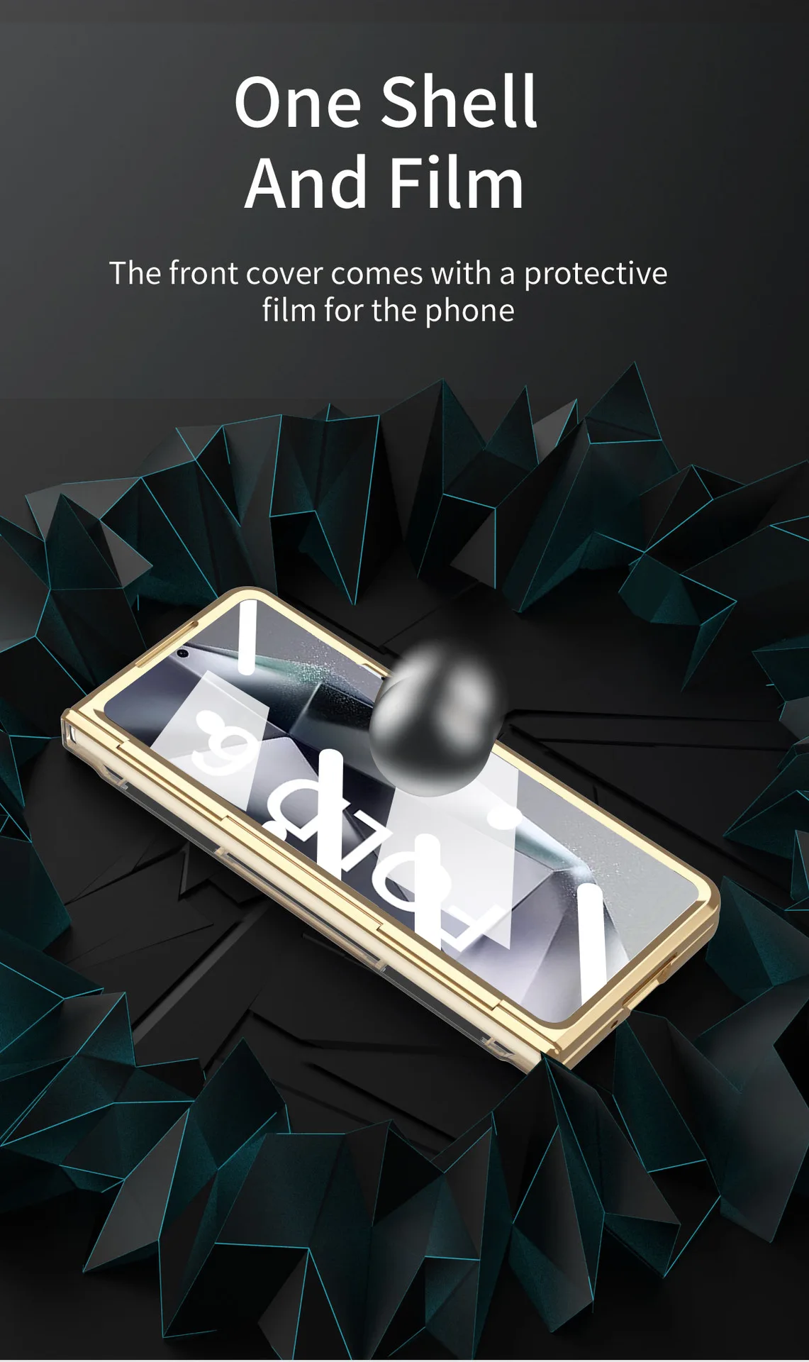 Transparent Case with Bracket For Samsung Galaxy Z Fold Series - onlinemegasale.com