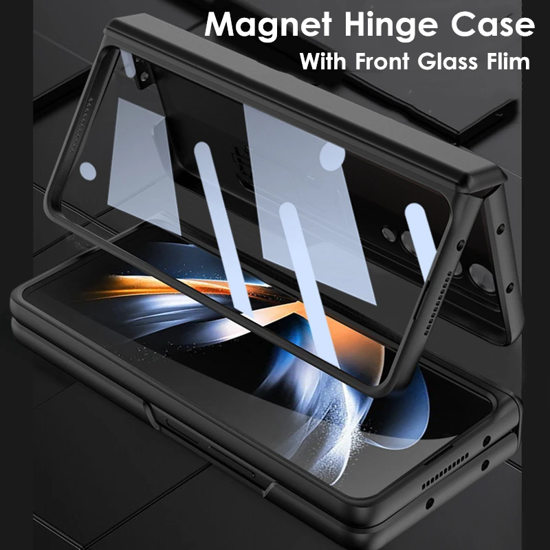 Anti Drop Magnetic case with Kickstand For Samsung Galaxy Z Fold 4 - onlinemegasale.com Anti Drop Magnetic case with Kickstand For Samsung Galaxy Z Fold 4 - onlinemegasale.com