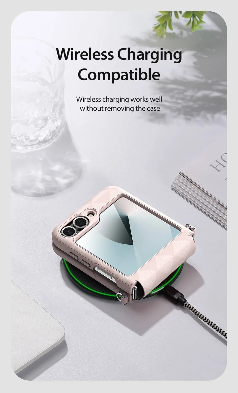 Leather Case with Hinge Protection for Z Flip 6 - onlinemegasale.com