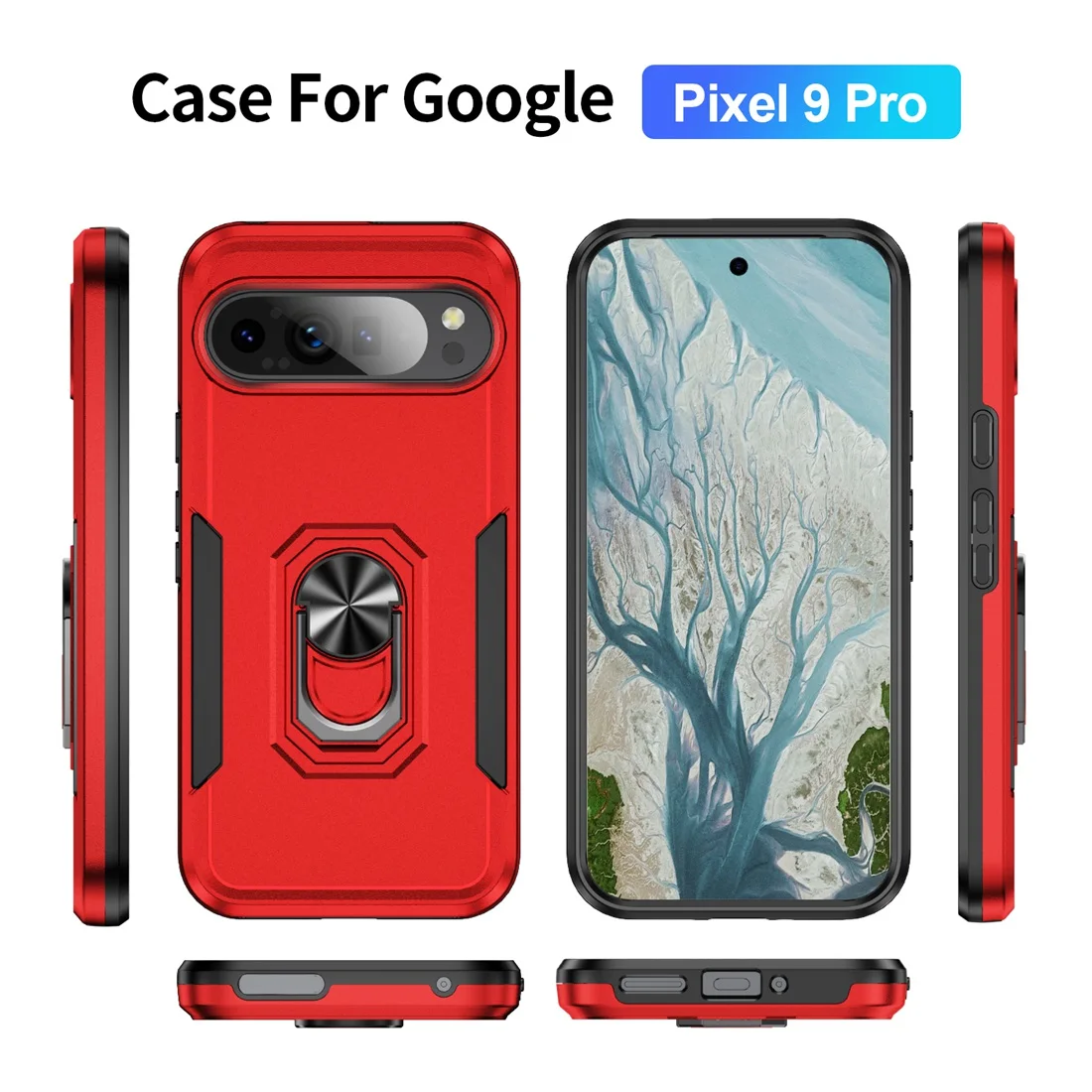 Full Protection Case with Stand for Google Pixel 9 Series - onlinemegasale.com