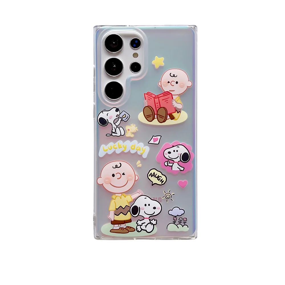 Cute Snoopy Charlie Brown Peanuts Case For Samsung Galaxy S Series - onlinemegasale.com