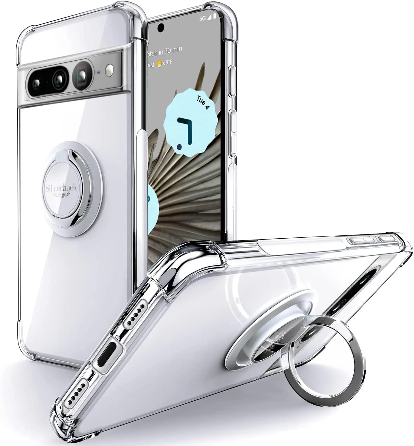 Ring Holder Shockproof Phone Case For Google Pixel 7 Pro - onlinemegasale.com