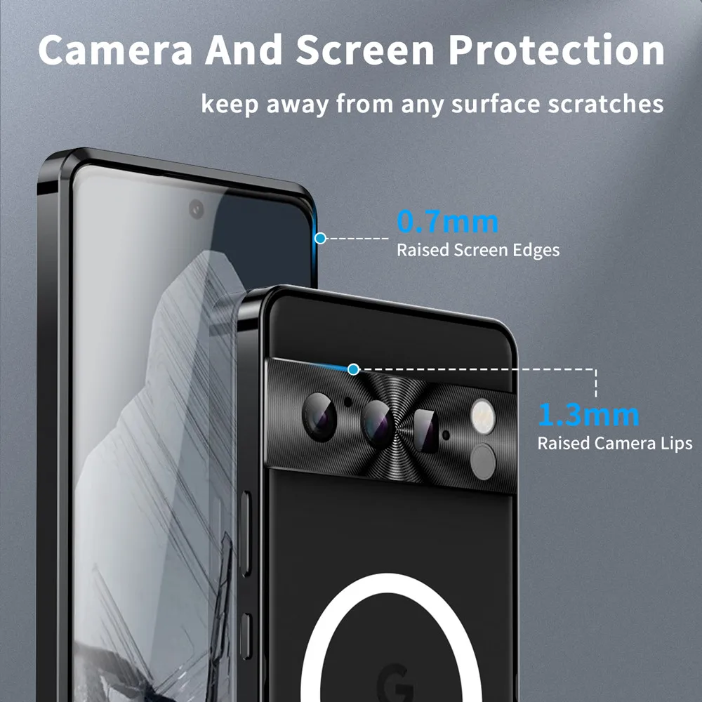 Magnetic Aluminum Magsafe Case with Camera Protection For Google Pixel Series - onlinemegasale.com Magnetic Aluminum Magsafe Case with Camera Protection For Google Pixel Series - onlinemegasale.com