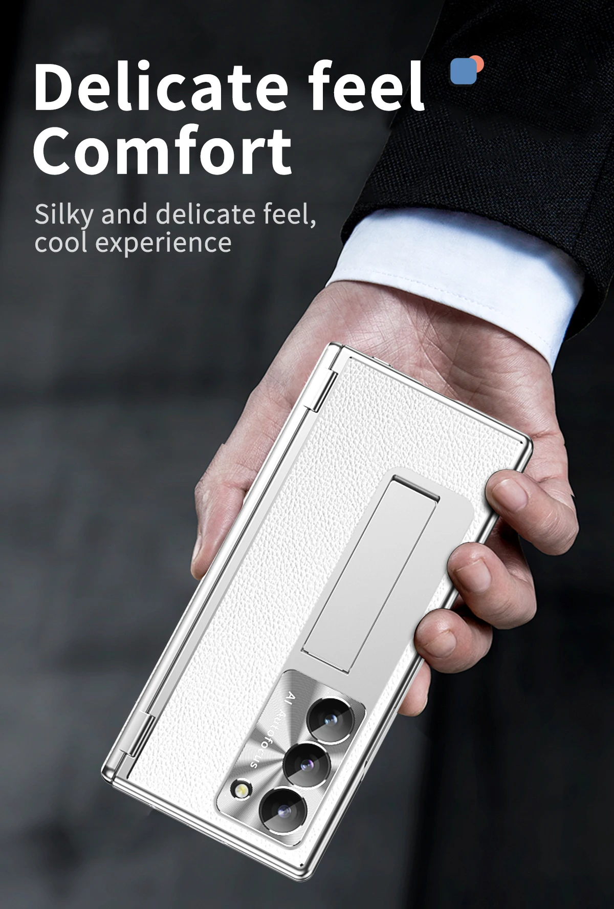 Leather Case with Bracket & Pen Holder For Samsung Galaxy Z Fold Series - onlinemegasale.com