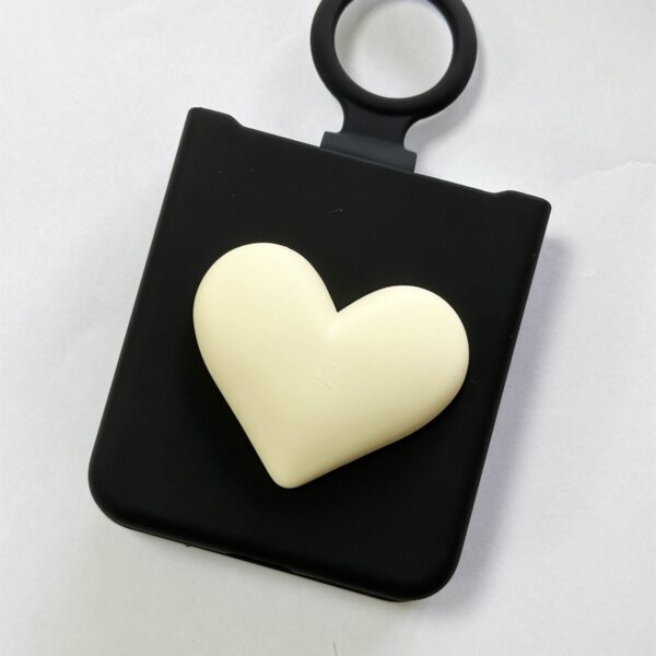 Korean Luxury  Ring Case with 3D Love Heart  For Z Flip 4 & 3
