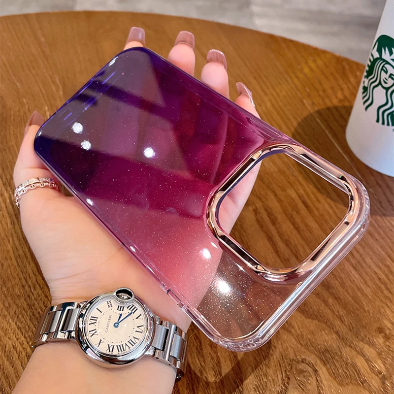Luxury Fashion Glitter Bling Clear Phone Case For iPhone - onlinemegasale.com