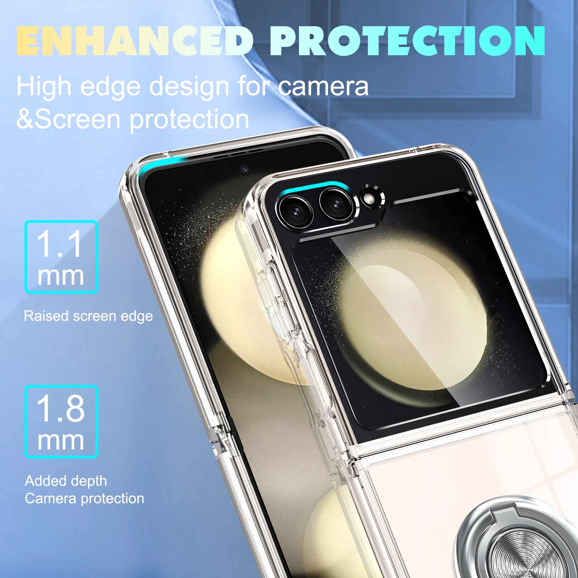 Shockproof Case With Magnetic Ring Stand For Samsung Galaxy Z Flip 6 - onlinemegasale.com
