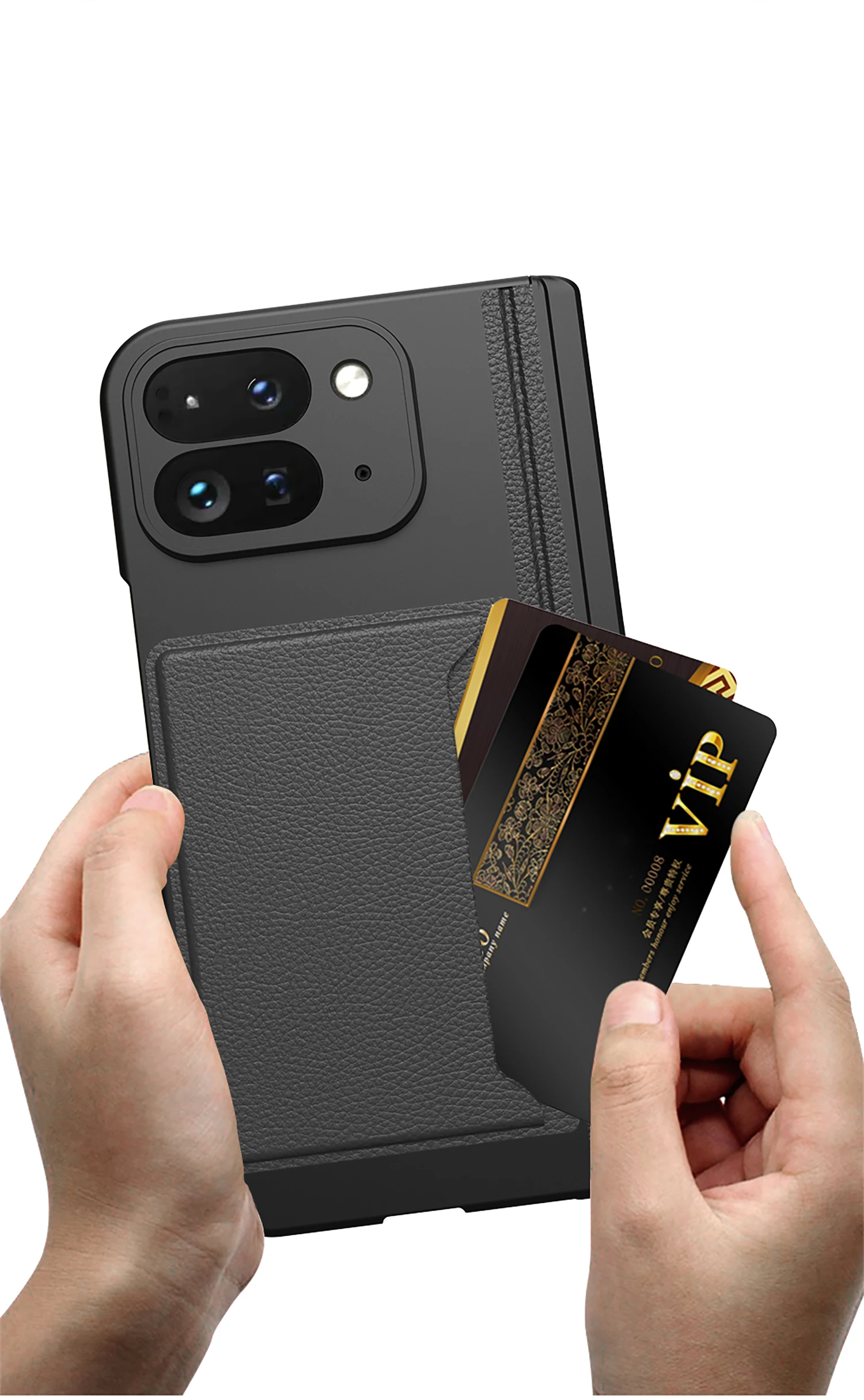 Full Protection Case with Card Holder For Google Pixel 9 Pro Fold - onlinemegasale.com