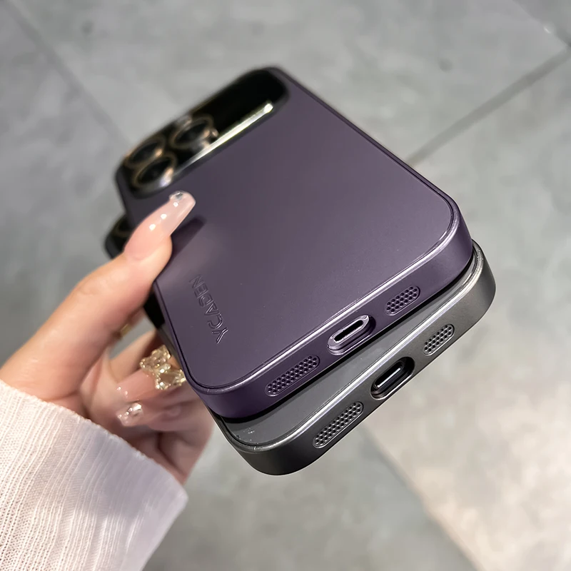 Luxury Camera Lens Glass Full Protect Matte Phone Case for iPhone - onlinemegasale.com