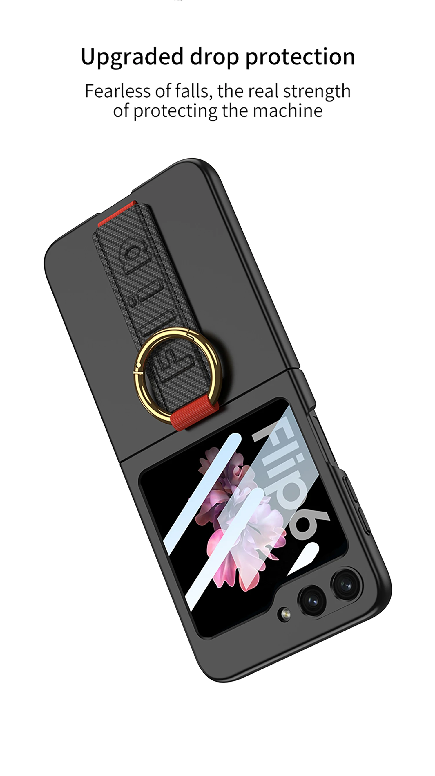 Ultra Thin Case with Strap for Samsung Galaxy Z Flip 6 - onlinemegasale.com