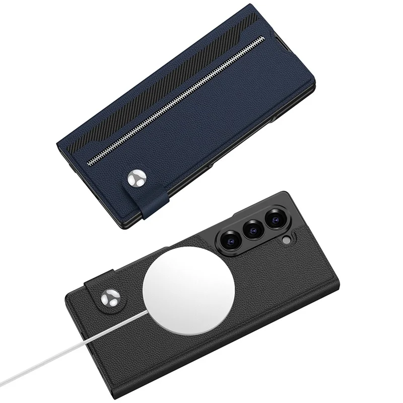 Magnetic Fiber Leather Case for Samsung Galaxy Z Fold 6 with MagSafe Charging | Split Body Protective Cover - onlinemegasale.com Magnetic Fiber Leather Case for Samsung Galaxy Z Fold 6 with MagSafe Charging | Split Body Protective Cover - onlinemegasale.com